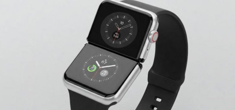 Apple запатентовала складные Apple Watch с двумя экранами / рендер Designboom Apple запатентовала складные Apple Watch с двумя экранами / рендер Designboom