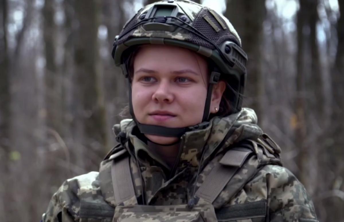 Вероника шла в армию не за деньгами / кадр из видео Telegram/@GeneralStaffZSU Вероника шла в армию не за деньгами / кадр из видео Telegram/@GeneralStaffZSU