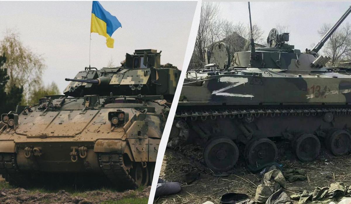Росіяни порівняли трофейну БМП Bradley зі свєю розробкою / Колаж УНІАН, фото Фейсбук 47-ї ОМБр, wikimedia.org