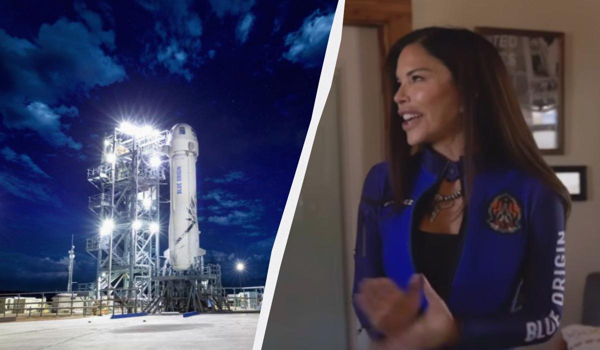 Невеста Безопа показала костюм для миссии Blue Origin / коллаж УНИАН, фото blueorigin.com, скриншот с видео Невеста Безопа показала костюм для миссии Blue Origin / коллаж УНИАН, фото blueorigin.com, скриншот с видео