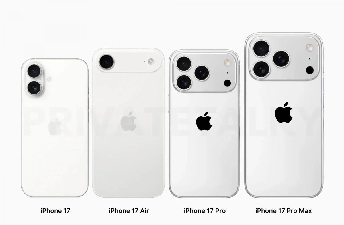 Чотири моделі iPhone 17 на якісних рендерах / фото Majin Bu Чотири моделі iPhone 17 на якісних рендерах / фото Majin Bu