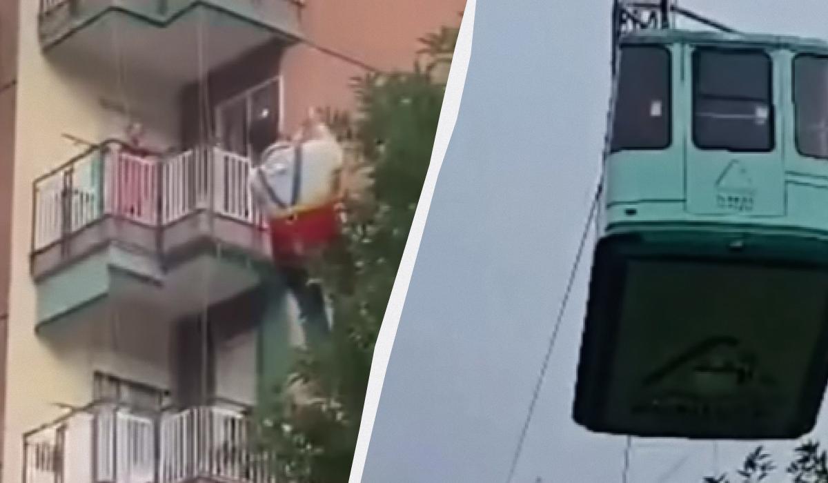На канатной дороге в Италии произошло ЧП / коллаж УНИАН, фото скриншот с видео На канатной дороге в Италии произошло ЧП / коллаж УНИАН, фото скриншот с видео