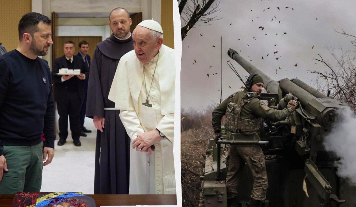 Папа Римський усіма силами хотів "діалогу" / колаж УНІАН, фото Офіс президента України, 24 ОМБр ім. короля Данила Папа Римський усіма силами хотів "діалогу" / колаж УНІАН, фото Офіс президента України, 24 ОМБр ім. короля Данила