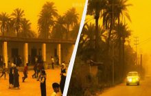 Ирак накрыла сильная песчаная буря, у людей начались проблемы с дыханием (видео)