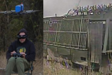 Українські бійці налетіли роєм дронів на окупантів та знищили ворожий бронесарай (відео)