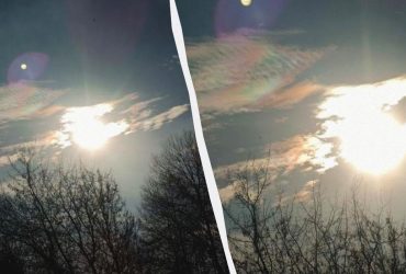 В небе на Сумщине увидели необычное радужное явление (фото)