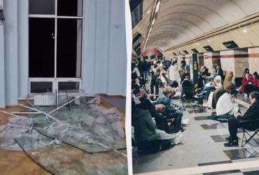 Повреждены станция метро и Центральный ЗАГС: последствия удара РФ по Киеву (видео)