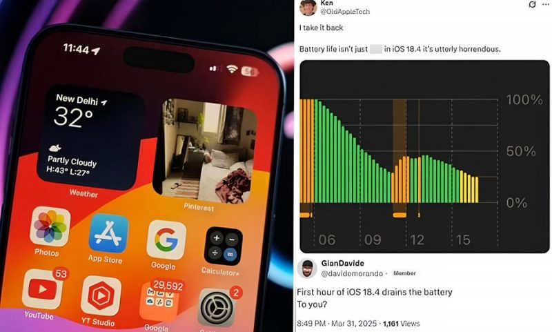 Батареи iPhone стали быстро разряжаться: стоит ли обновляться до iOS 18.4 / фото Daily Mail Батареи iPhone стали быстро разряжаться: стоит ли обновляться до iOS 18.4 / фото Daily Mail