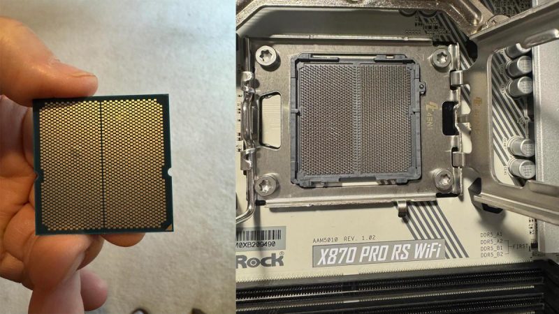 У пользователя буквально взорвался AMD Ryzen 9 9950X3D / Фото - Reddit У пользователя буквально взорвался AMD Ryzen 9 9950X3D / Фото - Reddit