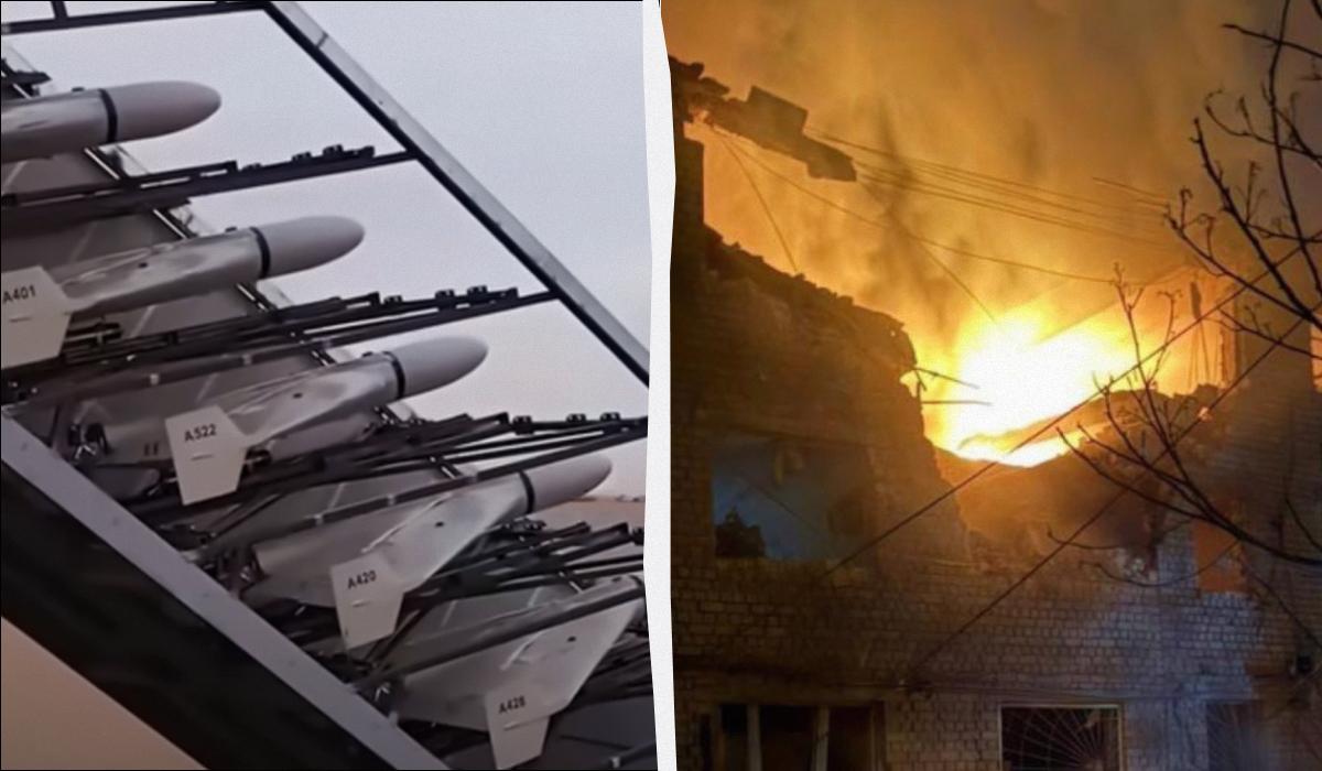 Россияне атаковали Запорожье / коллаж УНИАН, фото Запорожской ОВА, скриншот