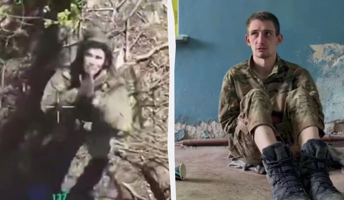 Полонений каже, що його "змусили" воювати / Колаж УНІАН / Скриншоти Полонений каже, що його "змусили" воювати / Колаж УНІАН / Скриншоти