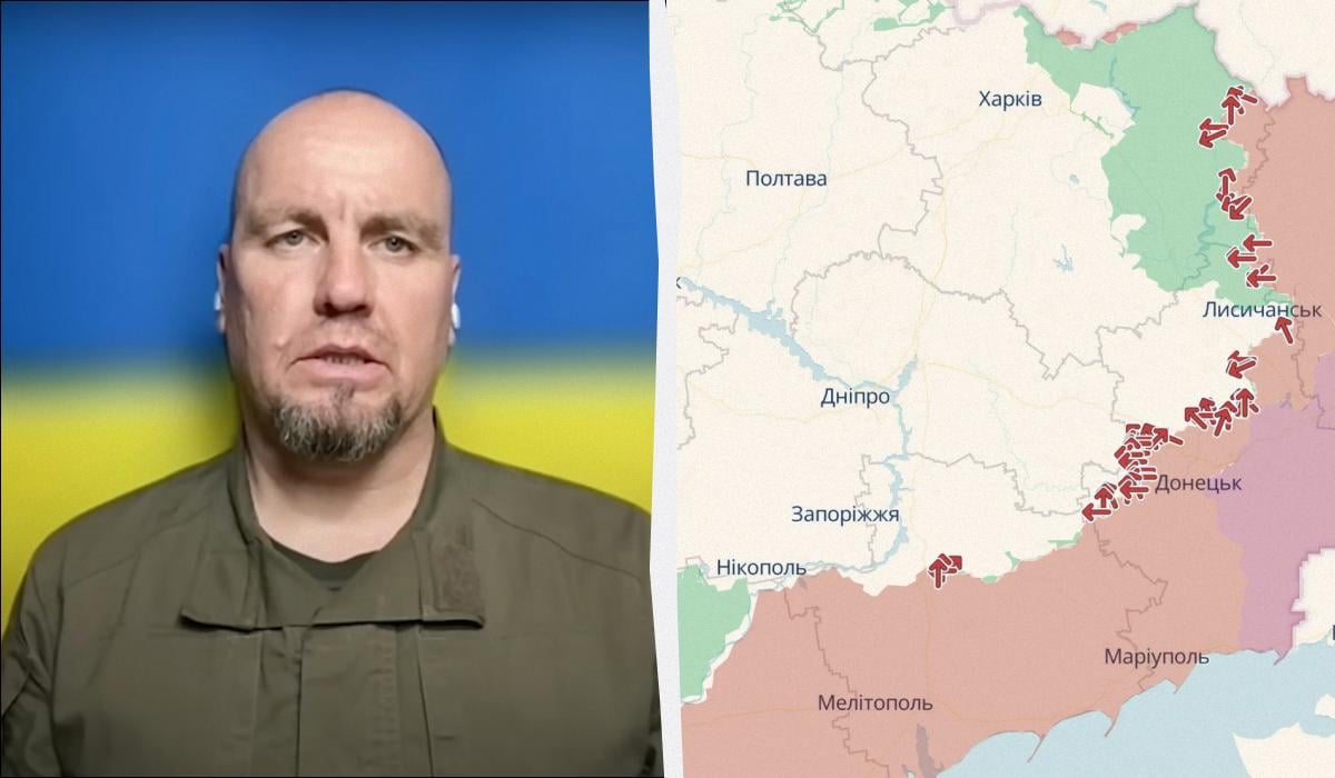 Тимочко оцінив загрозу наступу РФ на Дніпропетровську область / колаж УНІАН, фото DeepState, кадр з відео Тимочко оцінив загрозу наступу РФ на Дніпропетровську область / колаж УНІАН, фото DeepState, кадр з відео