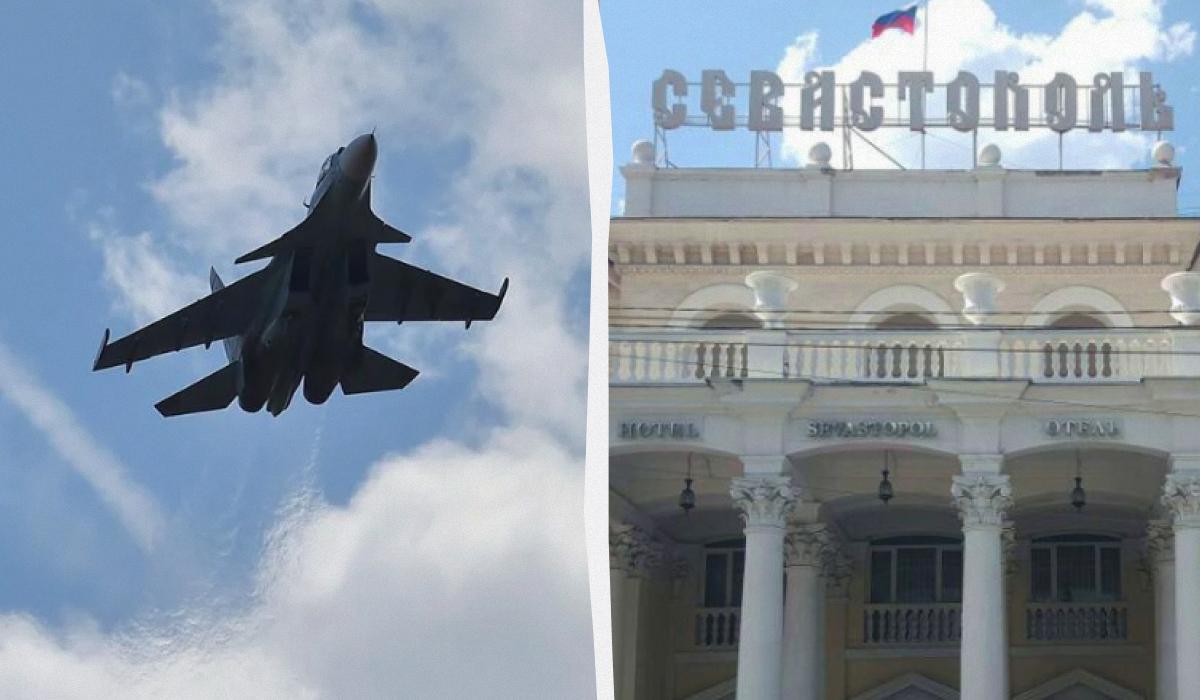 После уничтожения двух истребителей Су-30 в Новороссийске РФ отменила парад в Севастополе / Коллаж УНИАН, фото Минобороны РФ, REUTERS