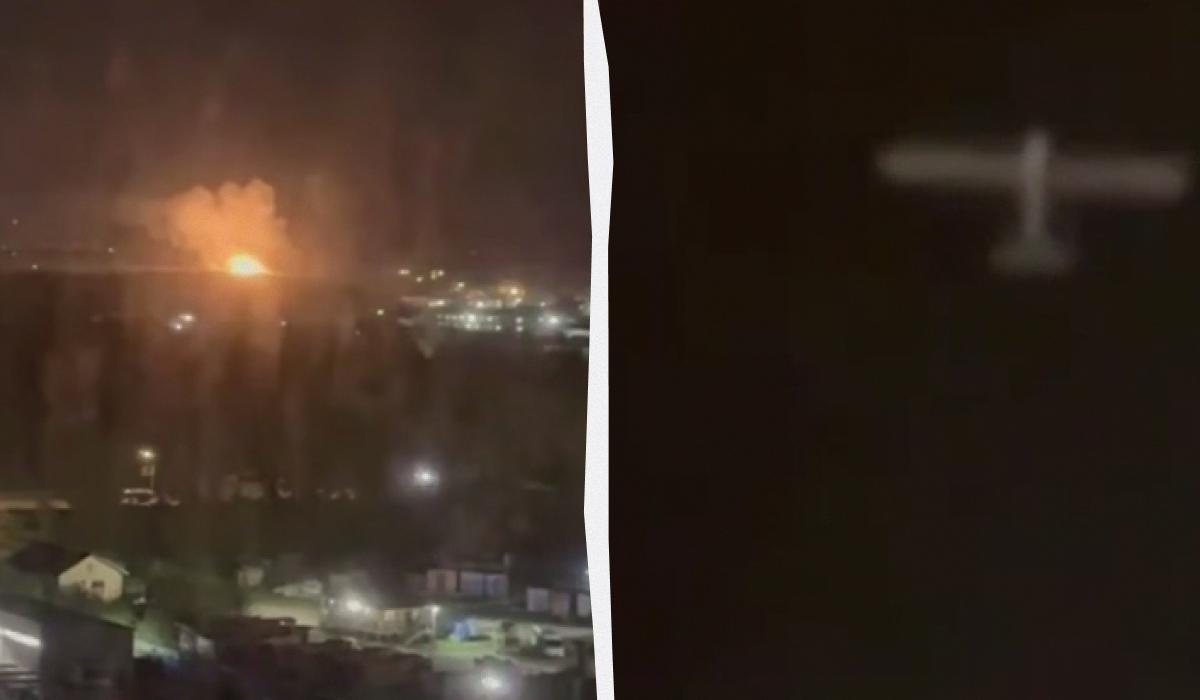 В Россию снова пришли БПЛА / Коллаж УНИАН / Скриншоты В Россию снова пришли БПЛА / Коллаж УНИАН / Скриншоты