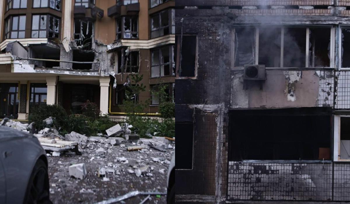 As a result of the attack, the destruction in several areas of the capital / UNIAN collage, photo - Telegraf / Yang Dobronosov was recorded As a result of the attack, the destruction in several areas of the capital / UNIAN collage, photo - Telegraf / Yang Dobronosov was recorded