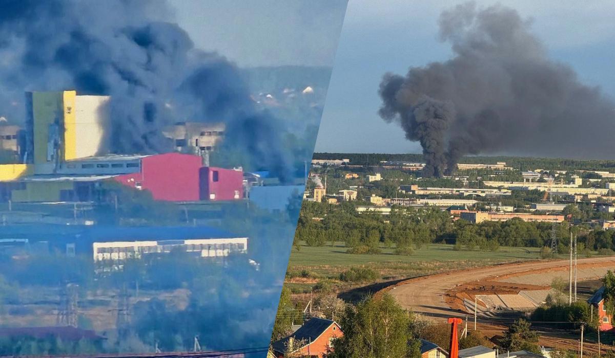 У Саранську було уражено завод оптоволоконних систем / колаж УНІАН, фото росЗМІ У Саранську було уражено завод оптоволоконних систем / колаж УНІАН, фото росЗМІ