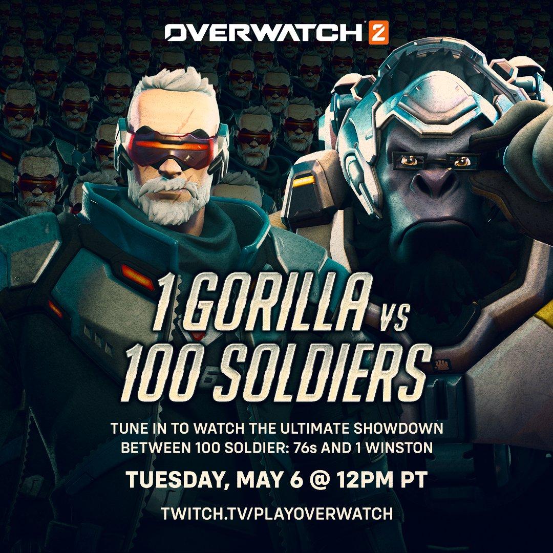 Blizzard провела стрім, де відповіла, хто переможе: 1 горила чи 100 чоловіків Blizzard провела стрім, де відповіла, хто переможе: 1 горила чи 100 чоловіків