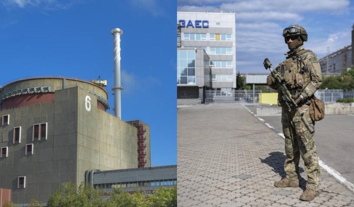 The station receives power supply with only one power line / collage of UNIAN, Photo by Energoatom, Energodar Council The station receives power supply with only one power line / collage of UNIAN, Photo by Energoatom, Energodar Council