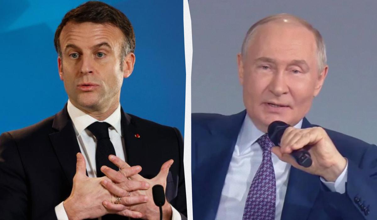Макрон назвал предложение Путина о прямых переговорах с Украиной "первым шагом", которого недостаточно / Коллаж УНИАН, фото European Union, скриншот Макрон назвал предложение Путина о прямых переговорах с Украиной "первым шагом", которого недостаточно / Коллаж УНИАН, фото European Union, скриншот