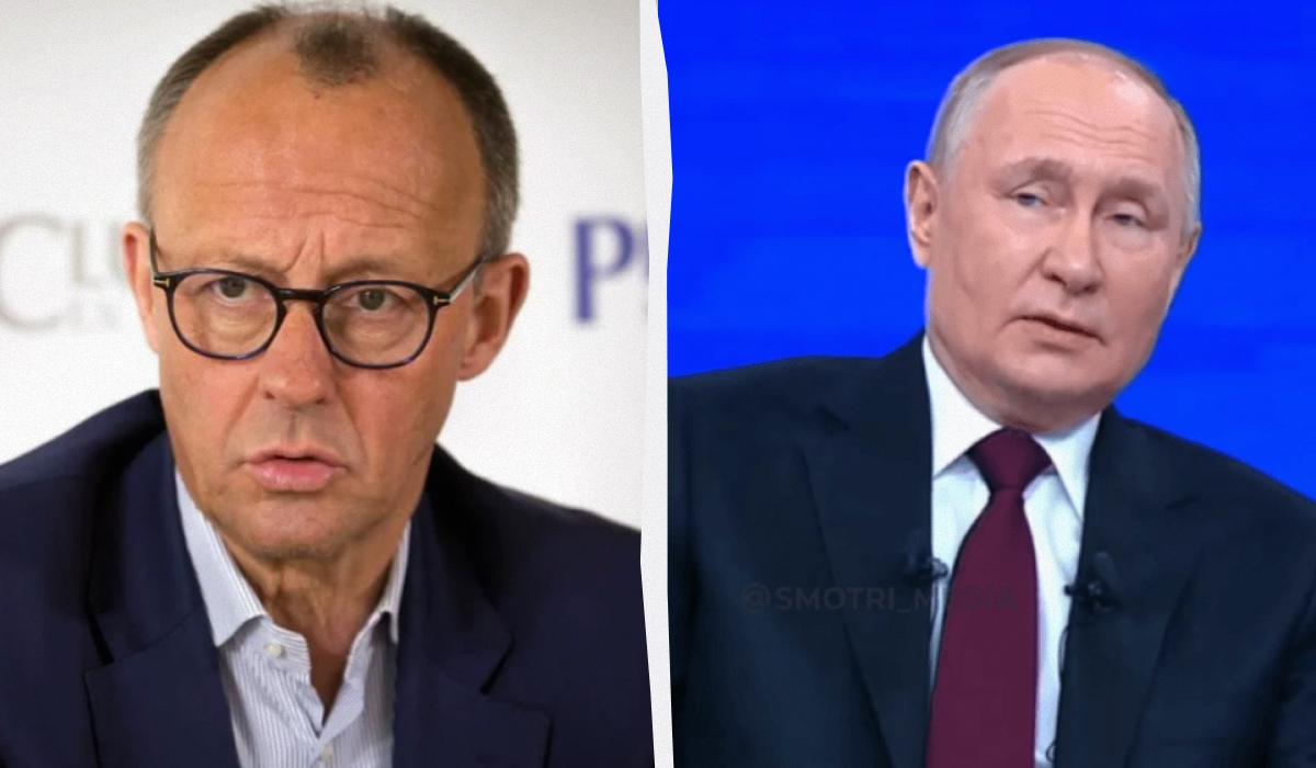 Мерц отреагировал на отказ Путина лететь в Стамбул / коллаж УНИАН, скриншоты Мерц отреагировал на отказ Путина лететь в Стамбул / коллаж УНИАН, скриншоты