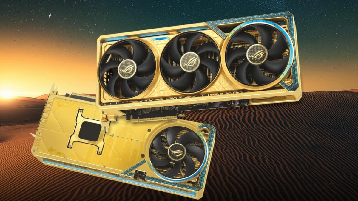Покрытая золотом GeForce RTX 5090 поступила в продажу за много денег / фото ASUS Покрытая золотом GeForce RTX 5090 поступила в продажу за много денег / фото ASUS