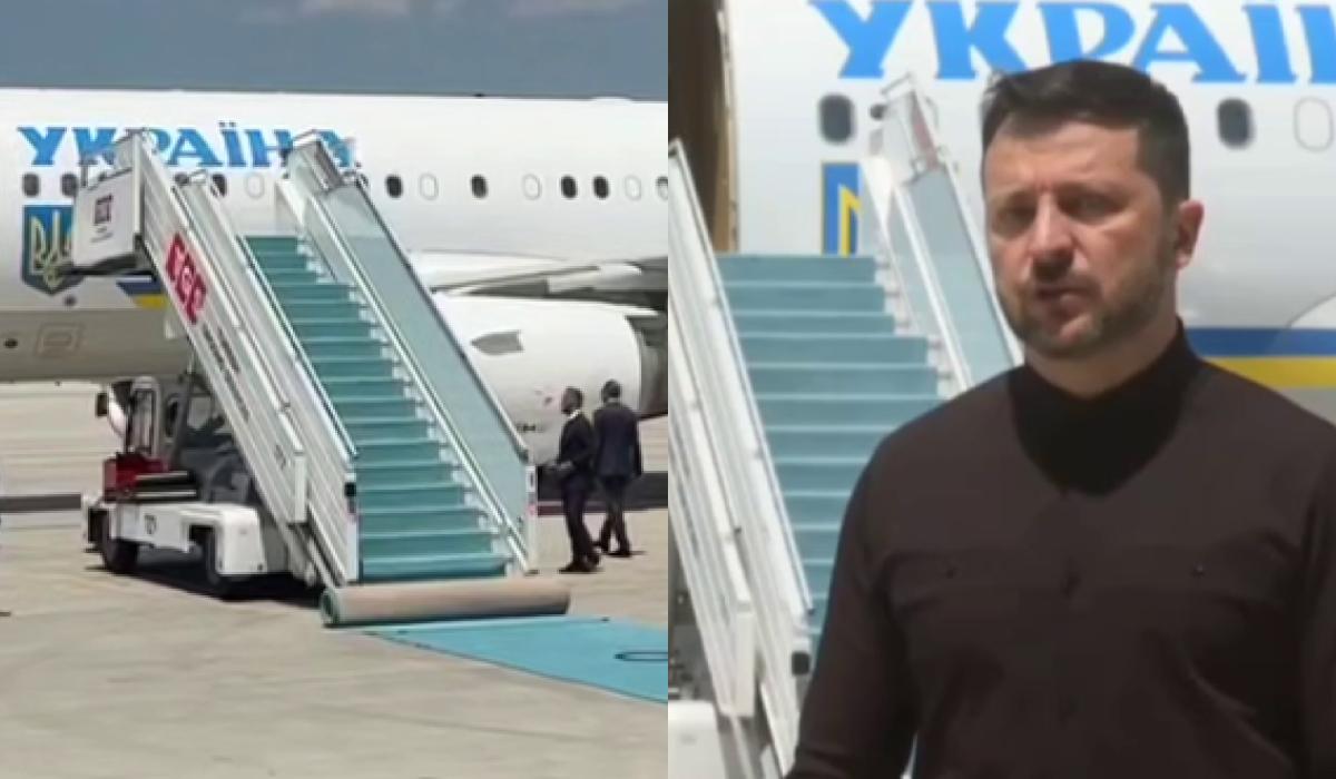 Зеленський прибув до Анкари / колаж УНІАН, скріншоти