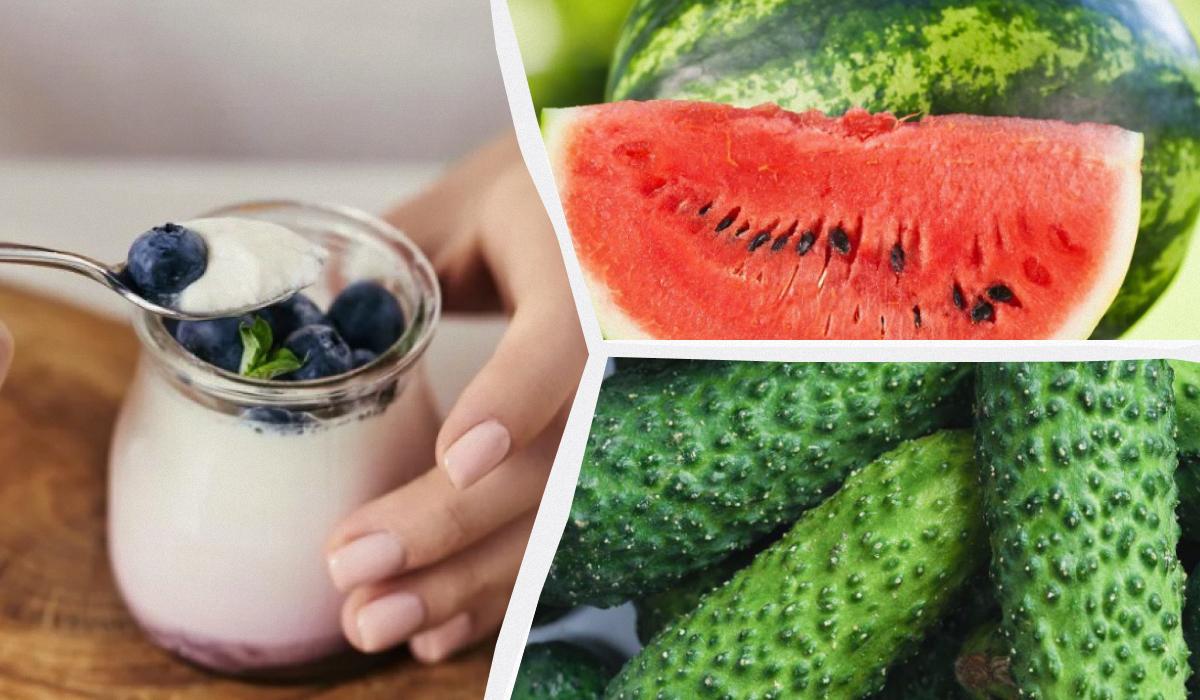 Йогурт, арбуз и огурцы - продукты, полезные при диабете / коллаж УНИАН, фото ua.depositphotos.com Йогурт, арбуз и огурцы - продукты, полезные при диабете / коллаж УНИАН, фото ua.depositphotos.com