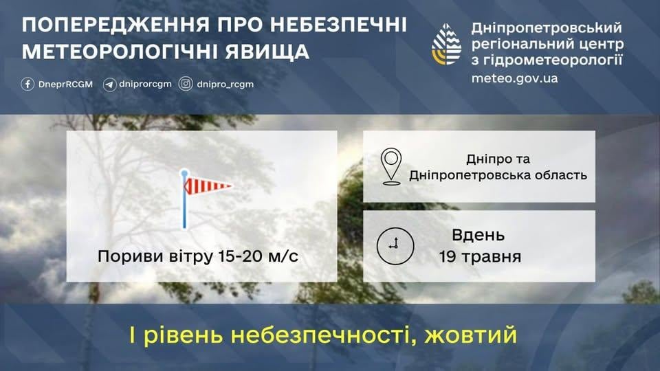В Днепре ожидаются сильные порывы ветра / фото Днепропетровский гидрометцентр В Днепре ожидаются сильные порывы ветра / фото Днепропетровский гидрометцентр