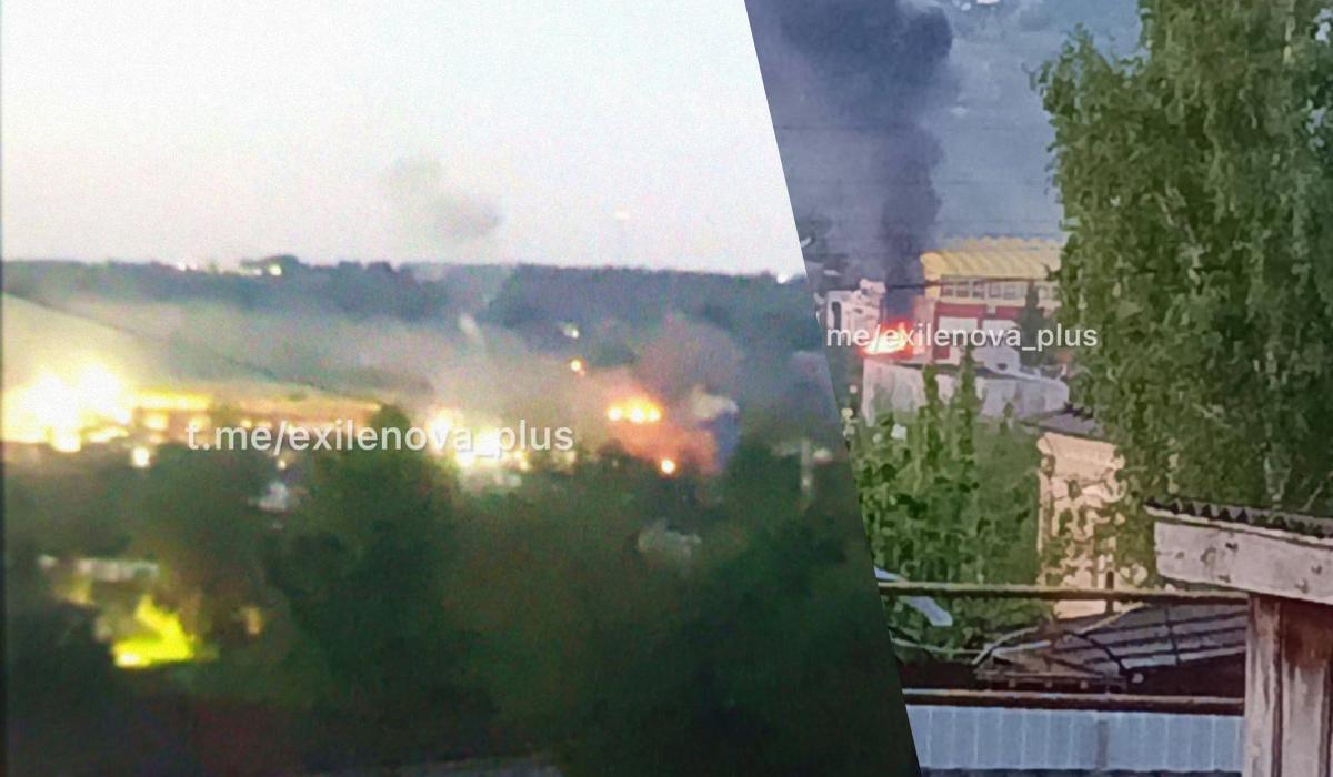 Невідомі дрони вдарили по одному з заводів російського ВПК / колаж УНІАН Невідомі дрони вдарили по одному з заводів російського ВПК / колаж УНІАН