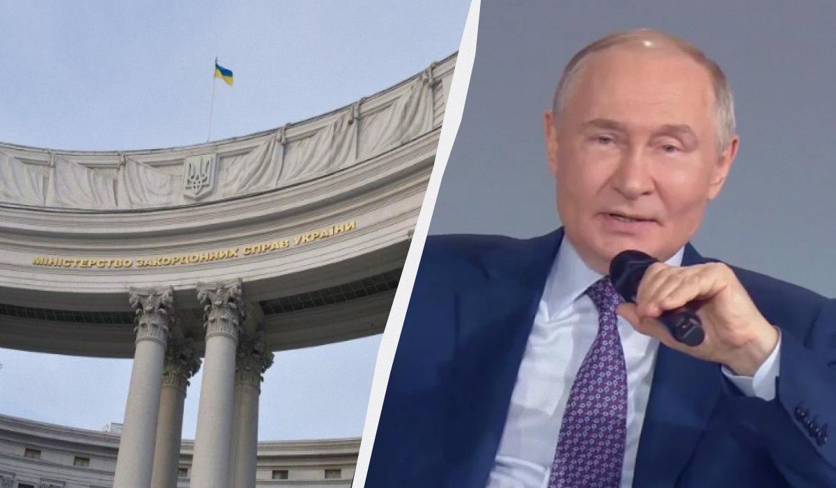 The Ministry of Foreign Affairs emphasized that there is nothing new in the aggressive statements of Putin / UNIAN collage, UNIAN photo, screenshot The Ministry of Foreign Affairs emphasized that there is nothing new in the aggressive statements of Putin / UNIAN collage, UNIAN photo, screenshot