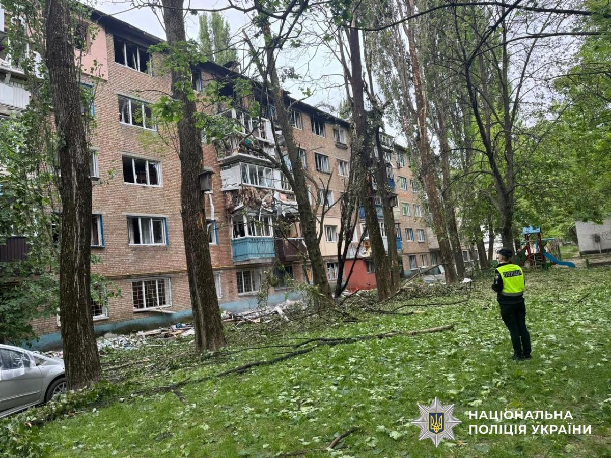 Росіяни знову вдарили по столиці / фото Нацполіція Росіяни знову вдарили по столиці / фото Нацполіція