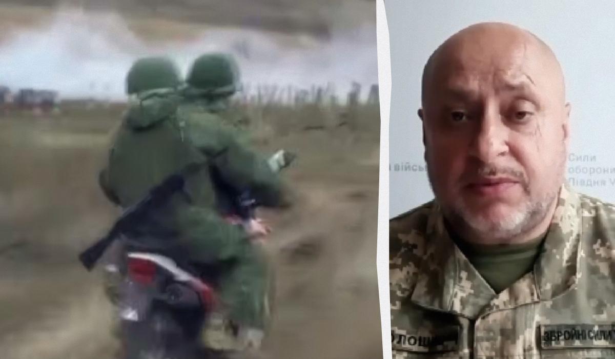 Волошин рассказал о тактике россиян штурмовать малыми пехотными группами на мотоциклах / коллаж УНИАН, скриншоты Волошин рассказал о тактике россиян штурмовать малыми пехотными группами на мотоциклах / коллаж УНИАН, скриншоты