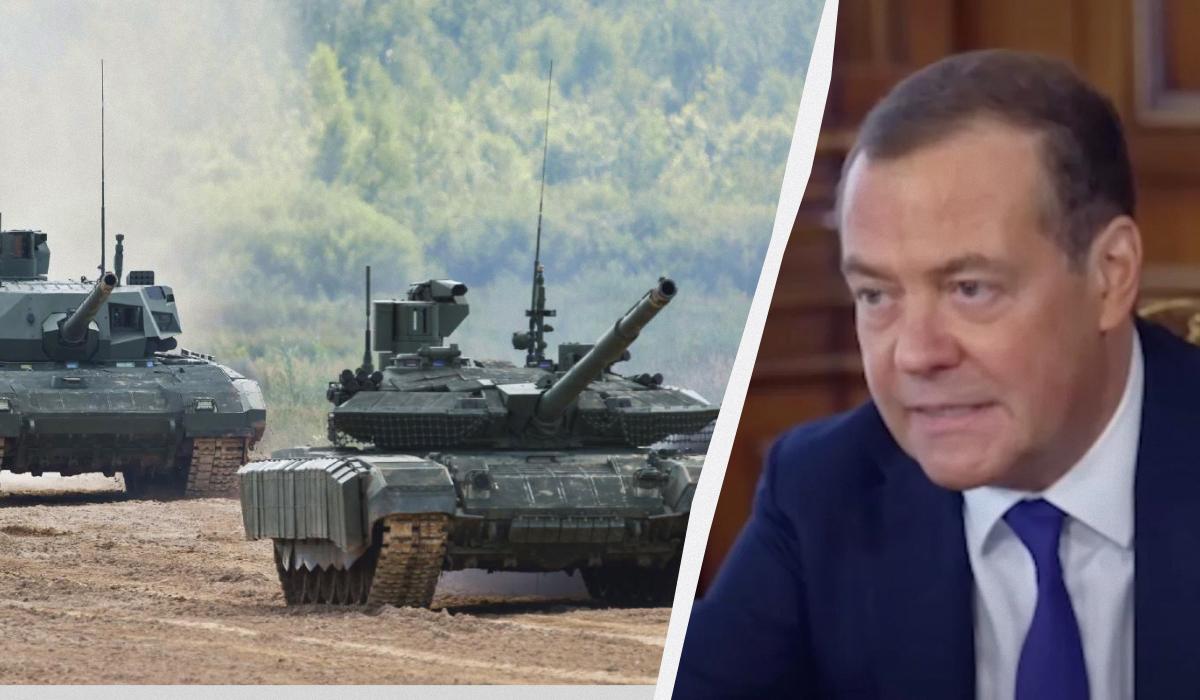 Медведев выдал очередной бред о буферной зоне в Украине/ Коллаж УНИАН, фото wikimedia.org, скриншот Медведев выдал очередной бред о буферной зоне в Украине/ Коллаж УНИАН, фото wikimedia.org, скриншот