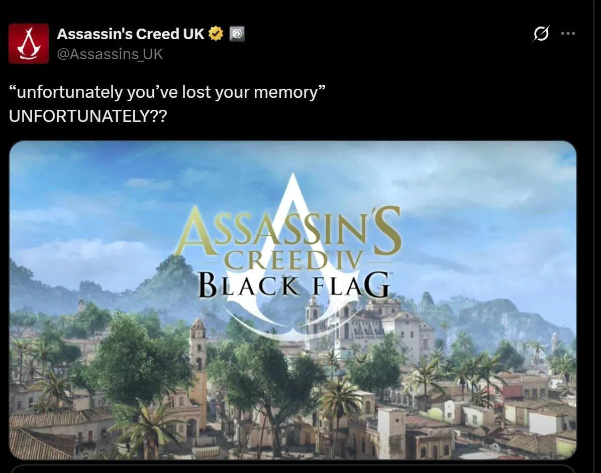 Ubisoft прохолодно тизерить ремейк Assassin's Creed 4: Black Flag у себе в соцмережах Ubisoft прохолодно тизерить ремейк Assassin's Creed 4: Black Flag у себе в соцмережах