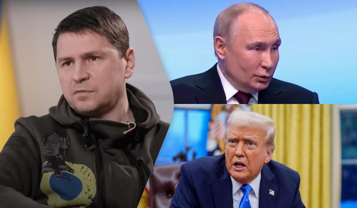 Подоляк отметил, что у Трампа есть выбор, как поступить с Путиным / Коллаж УНИАН, фото - скриншоты, Getty Images Подоляк отметил, что у Трампа есть выбор, как поступить с Путиным / Коллаж УНИАН, фото - скриншоты, Getty Images