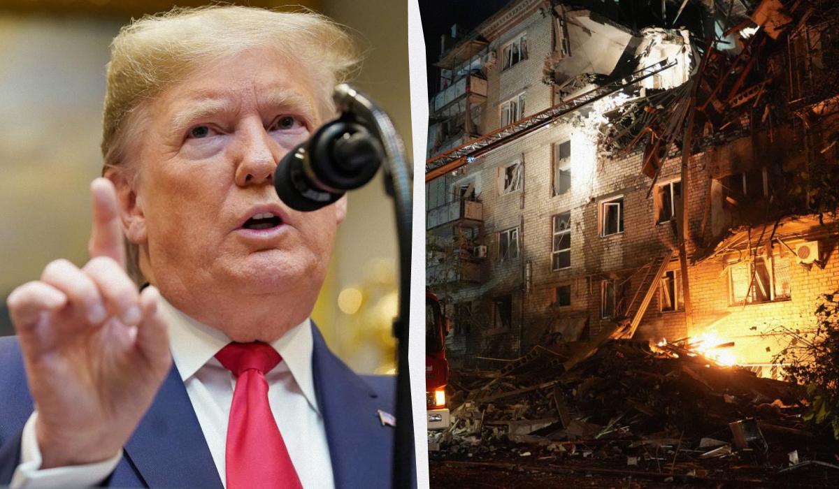 Дональд Трамп вновь отреагировал на удары по Украине / коллаж УНИАН, фото REUTERS, Telegram/@V_Zelenskiy_official Дональд Трамп вновь отреагировал на удары по Украине / коллаж УНИАН, фото REUTERS, Telegram/@V_Zelenskiy_official