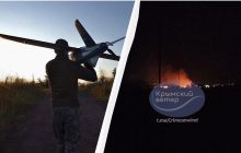 Безпілотники масовано вдарили по Криму: ціллю стали аеродроми (відео)