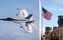 США показали истребитель F/A-18 с новой ракетой класса "воздух-воздух" большой дальности