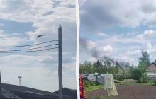 У Росії розбився Мі-8 з боєприпасами, - мережа (відео)
