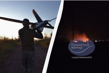 Безпілотники масовано вдарили по Криму: ціллю стали аеродроми (відео)