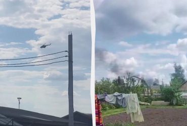 В России разбился Ми-8 с боеприпасами, - сеть (видео)