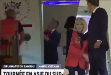 Супруга Макрона влепила ему пощечину, окружение уже объяснило конфликт (видео)