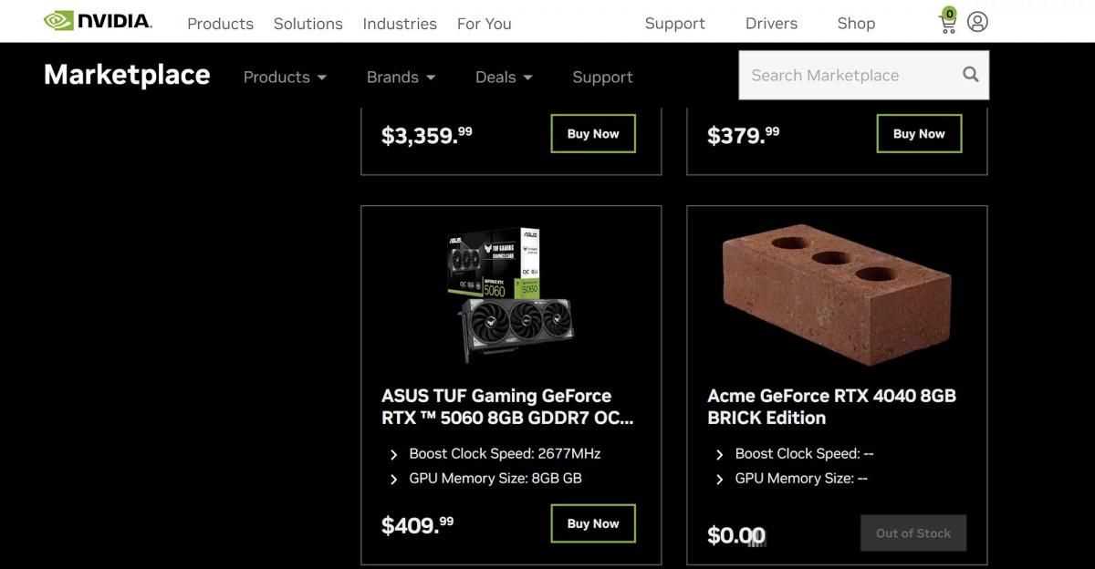 GeForce RTX 4040 Brick Edition / фото VideoCardz GeForce RTX 4040 Brick Edition / фото VideoCardz