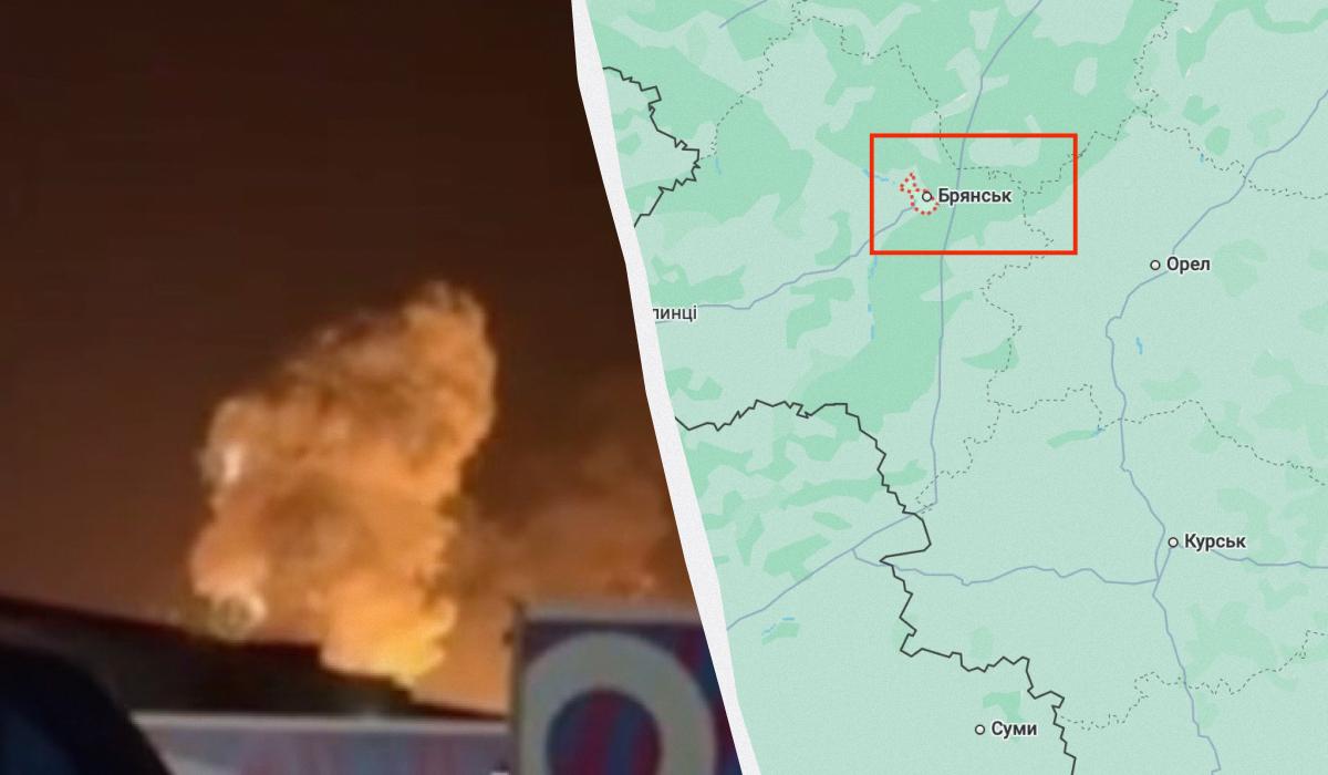 В Брянске взрывы в районе аэропорта / коллаж УНИАН, скриншоты с Google Maps и видео