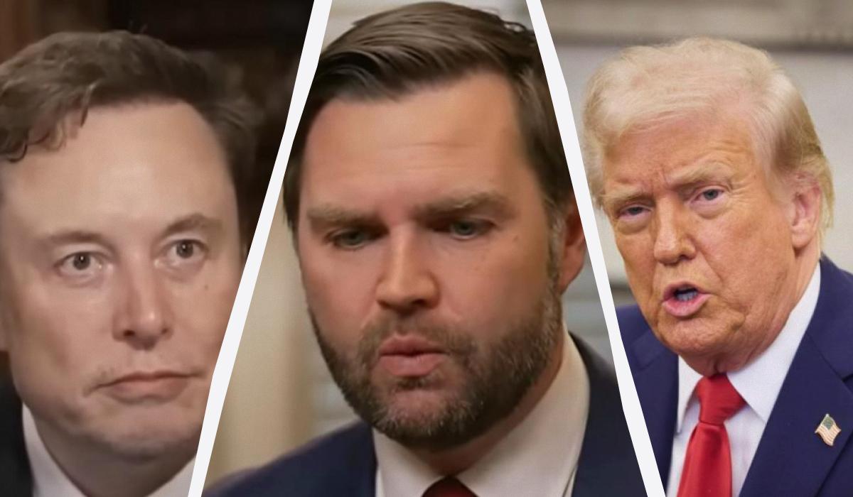Венс сподівається, що Маск повернеться в команду Трампа / колаж УНІАН, скриншоти, фото ОП Венс сподівається, що Маск повернеться в команду Трампа / колаж УНІАН, скриншоти, фото ОП