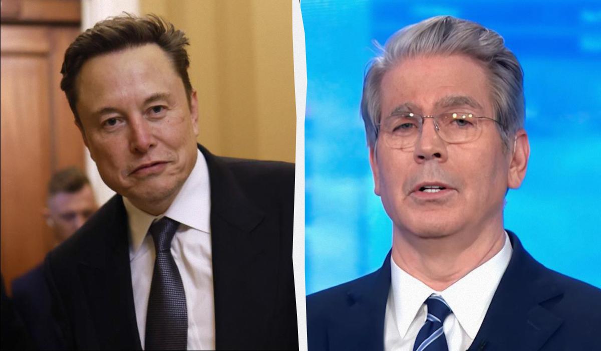 Ilon Musk and Scott Bessent beat in the walls of the White House / Collage of UNIAN, photo Getty Images, screenshot Ilon Musk and Scott Bessent beat in the walls of the White House / Collage of UNIAN, photo Getty Images, screenshot