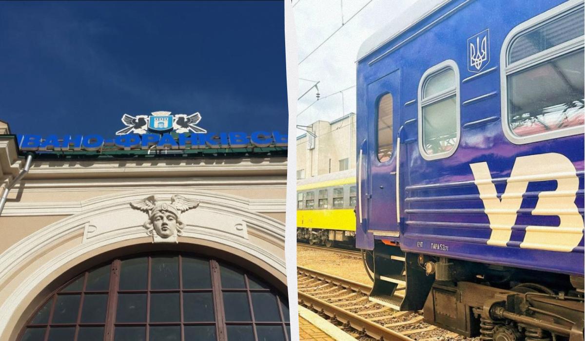 Маршрут поїзда охоплюватиме девʼять областей України / колаж УНІАН, фото УНІАН, пресслужба УЗ Маршрут поїзда охоплюватиме девʼять областей України / колаж УНІАН, фото УНІАН, пресслужба УЗ