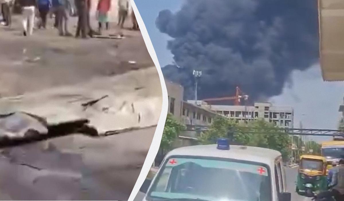 Как стало известно, самолет упал на жилой район, где находились люди / коллаж УНИАН, скриншоты Как стало известно, самолет упал на жилой район, где находились люди / коллаж УНИАН, скриншоты