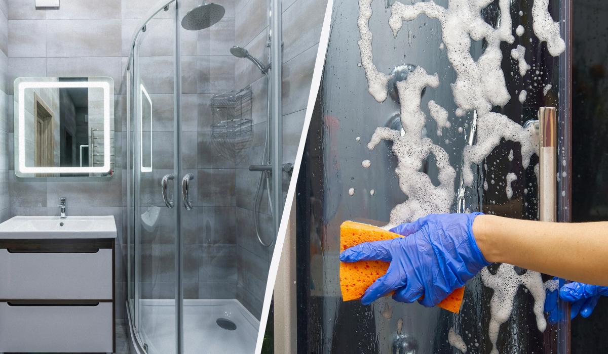 Чим відмити скляні двері в душовій кабіні