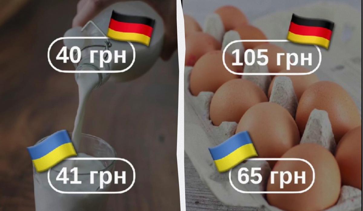 Деякі продукти в Німеччині дешевші, ніж в Україні / колаж УНІАН, скріншот Деякі продукти в Німеччині дешевші, ніж в Україні / колаж УНІАН, скріншот